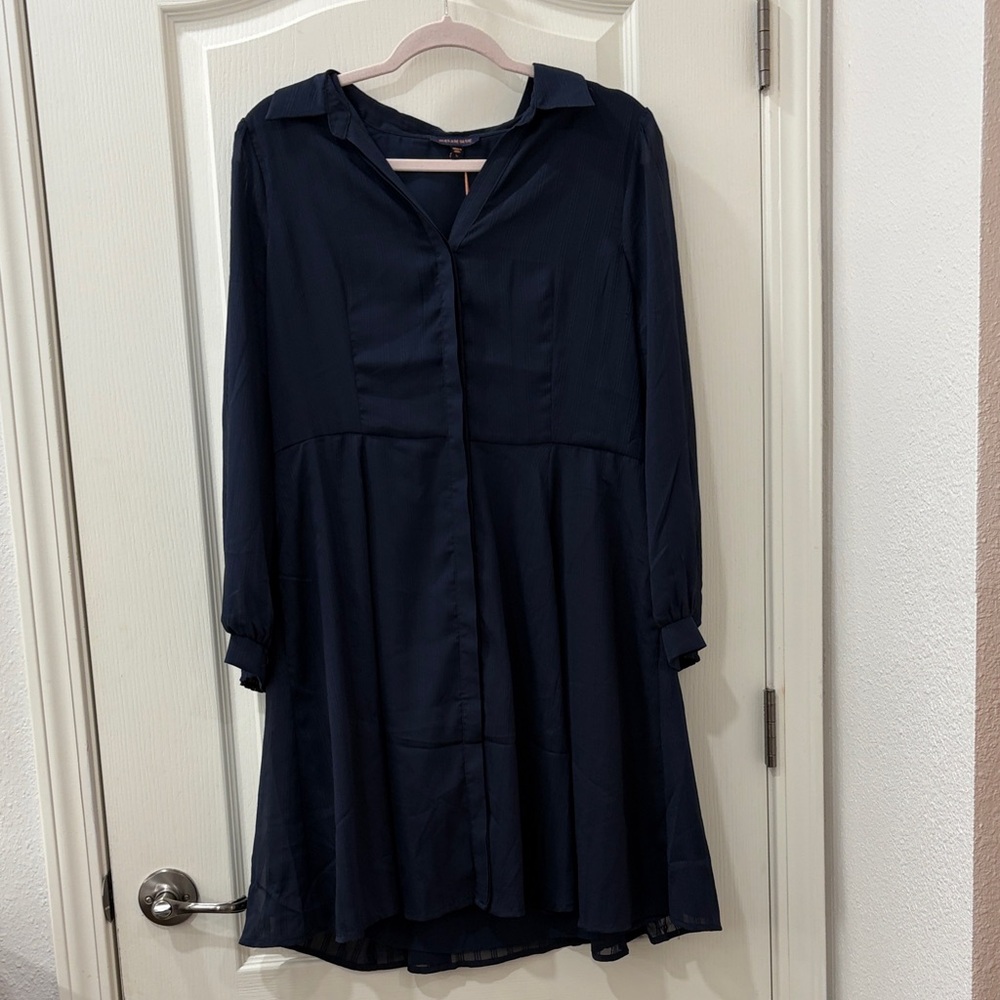 Skies Are Blue Navy Midi Dress